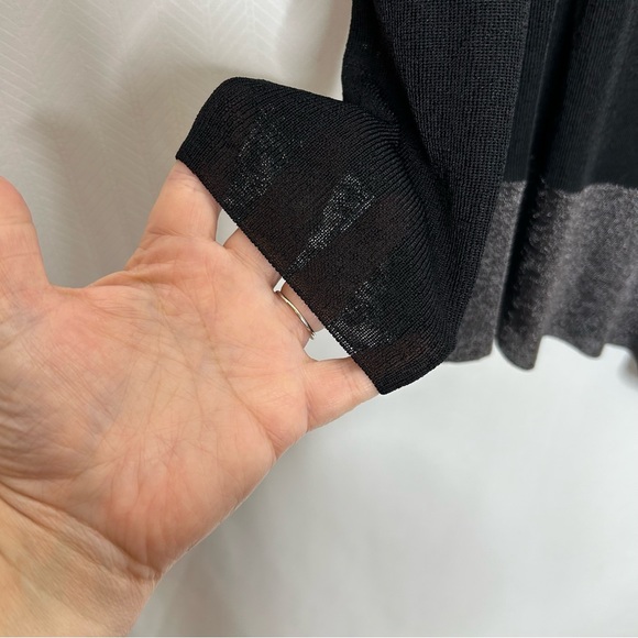 Eileen Fisher black asymmetrical tunic blouse - Picture 2 of 6